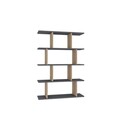 Corp biblioteca, Arcadia, Harmon, 90x25x127 cm, PAL, Antracit / Stejar