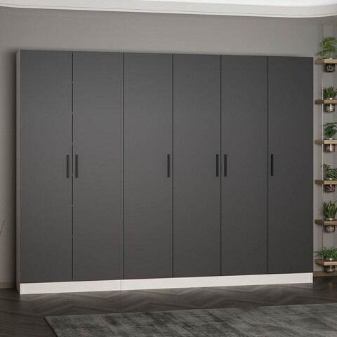 Cuier de perete, Minerva, Noah, 270x210x35 cm, PAL, Antracit