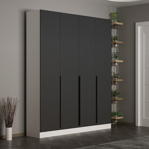 Cuier de perete, Minerva, Noah, 180x210x35 cm, PAL, Antracit