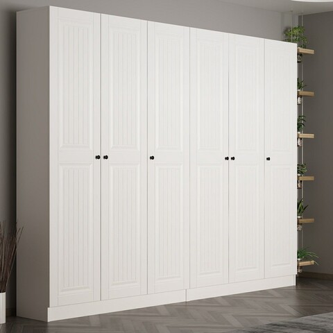 Cuier de perete, Minerva, Noah, 270x210x35 cm, PAL, Alb