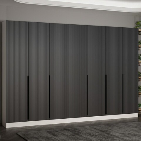 Cuier de perete, Minerva, Noah, 315x210x35 cm, PAL, Antracit