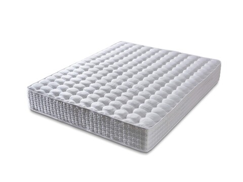 Saltea de pat, Niron, London 100x200 cm Single Size FR Fabric PocketSpring Luxury Mattress, Husă: FR Saten Fabric, Alb