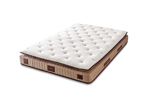 Saltea de pat, Niron, Majesty 120x200 cm Single Size Padded Luxury Soft Mattress, Copertă: țesătură specială tricotată, Alb/Maro