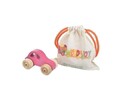 Jucarie pentru landou/carucior, Hanah Home, Car, 10x5x5 cm, Roz