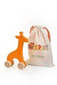 Jucarie pentru landou/carucior, Hanah Home, Giraffe, 9x15x4 cm, Portocaliu