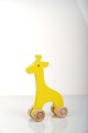 Jucarie pentru landou/carucior, Hanah Home, Giraffe, 9x15x4 cm, Galben