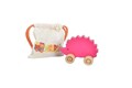 Jucarie pentru landou/carucior, Hanah Home, Hedgehog, 13x10x5 cm, Roz