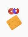 Jucarie pentru landou/carucior, Hanah Home, Donut, 18x16x3 cm, Rosu