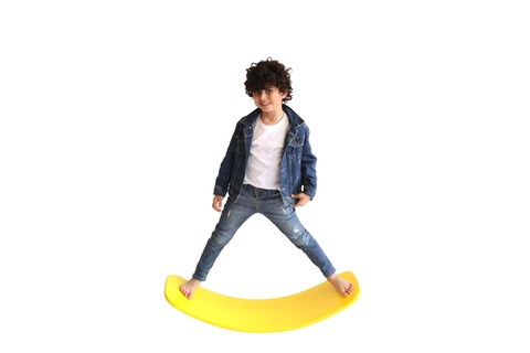 Jucarie pentru landou/carucior, Hanah Home, Balance Board, 88x32 cm, Galben