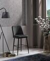 Set scaun de bar (2 bucăți), Beckley, Vento, PAL, Antracit / Negru