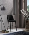 Set scaun de bar (2 bucăți), Beckley, Vento, PAL, Negru