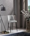 Set scaun de bar (2 bucăți), Beckley, Vento, PAL, Crem/Negru