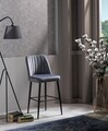 Set scaun de bar (2 bucăți), Beckley, Vento, PAL, Gri/Negru