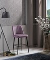 Set scaun de bar (2 bucăți), Beckley, Vento, PAL, Liliac / Negru