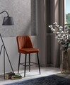 Set scaun de bar (2 bucăți), Beckley, Vento, PAL, Tigla Roșu/Negru
