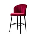 Set scaun de bar (2 bucăți), Hanah Home, Rubi, Rosu Claret / Negru