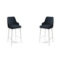 Set scaun de bar (2 bucăți), Hanah Home, Enox, Antracit/Alb