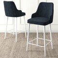 Set scaun de bar (2 bucăți), Hanah Home, Enox, Antracit/Alb
