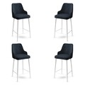 Set scaune  de bar 4 piese, Hanah Home, Enox, Antracit/Alb
