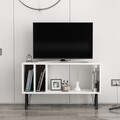 Comoda TV, Colman, Arven, 90x25x53 cm, PAL, Alb / Gri închis