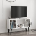 Comoda TV, Colman, Arven, 90x25x53 cm, PAL, Stejar alb
