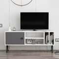 Comoda TV, Colman, Arven, 120x25x51.6 cm, PAL, Alb / Antracit
