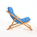Scaun de gradina, Hanah Home, My006, 59x90x44 cm, Albastru / Natural
