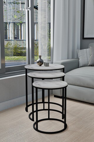 Masute, Mirosa, Lisa, MDF , Marmura alba