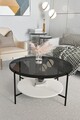Masuta de cafea, Mirosa, Oslo, 75x45x75 cm, Blat: 100% STICLA CALITA, Fume / Alb