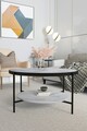 Masuta de cafea, Mirosa, Oslo, 75x45x75 cm, MDF , Marmura alba