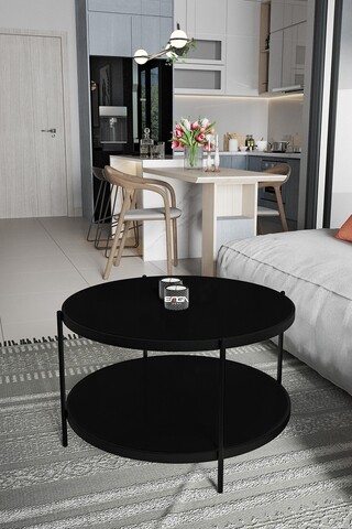 Masuta de cafea, Mirosa, Bella, 73x45x73 cm, MDF , Negru