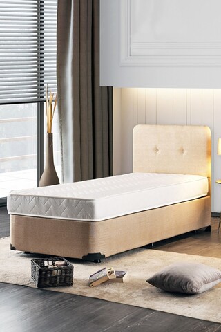 Saltea de pat, Niron, Basic 120x200 cm Single Size Firm Mattress, Coperta: Tesatura tricotata, Alb