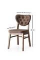 Set scaune 2 piese, Nmobb, Elma, Lemn de fag, Maro