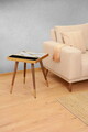 Oglinda decorativa, Siam, Ozze, 60x60x2 cm, MDF , Negru