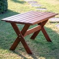 Masa de sufragerie de gradina, Swingo, Milan, 120x69x65 cm, 100% PIN FINLANDEZ, Maro