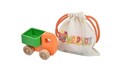 Jucarie pentru landou/carucior, Hanah Home, Mini Truck, 9x6.5x5 cm, Portocaliu
