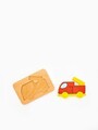 Jucarie pentru landou/carucior, Hanah Home, Firetruck, 23x16x3 cm, Roșu / galben