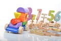 Jucarie pentru landou/carucior, Hanah Home, Math Train, 55x13x6 cm, Multicolor
