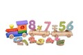 Jucarie pentru landou/carucior, Hanah Home, Math Train, 55x13x6 cm, Multicolor