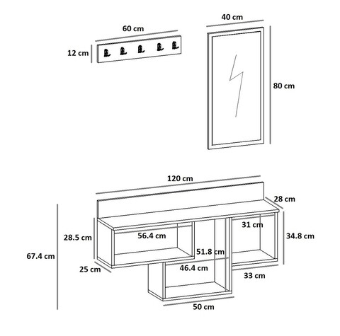 Set scaune 2 piese, Beckley, Rubi, MDF , Cappuccino / Negru