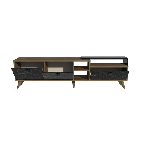 Set scaune 2 piese, Beckley, Rubi, MDF , Gri/Negru
