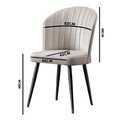 Set scaune 2 piese, Beckley, Rubi, MDF , Gri/Negru