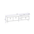 Set scaune 2 piese, Beckley, Rubi, MDF , Gri/Negru