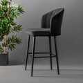 Set scaun de bar (2 bucăți), Hanah Home, Rubi, Negru