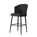 Set scaun de bar (2 bucăți), Hanah Home, Rubi, Negru