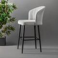 Set scaun de bar (2 bucăți), Hanah Home, Rubi, Crem/Negru