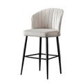 Set scaune  de bar 4 piese, Hanah Home, Rubi, Crem/Negru