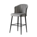 Set scaune  de bar 4 piese, Hanah Home, Rubi, Gri/Negru