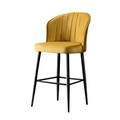 Set scaune  de bar 4 piese, Hanah Home, Rubi, Galben/Negru