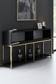 Consola, Bexley, Lord, 150x80x30 cm, PAL, Negru
